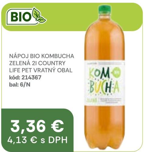 Nápoj Bio Kombucha Zelená