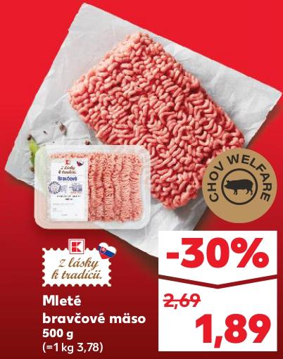 Mleté bravčové mäso