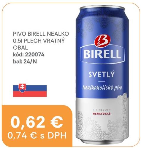 Pivo Birell Nealko Svetly