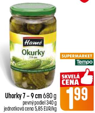 Uhorky 7 - 9 cm