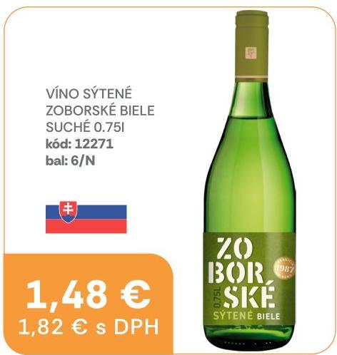 Víno sýtené Zoborské biele suché