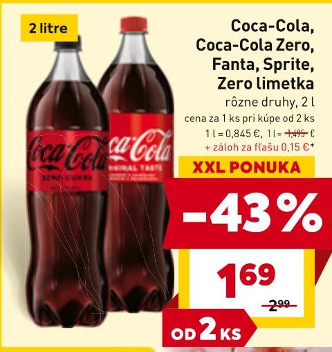 Coca-Cola, Coca-Cola Zero, Fanta, Sprite, Zero limetka
