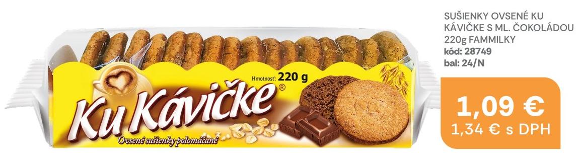 Sušienky ovsené Ku Kávičke s ml. čokoládou
