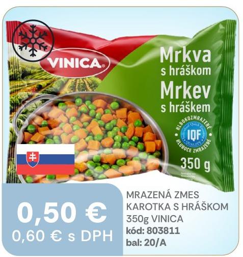 Mrazená zmes karotka s hráškom