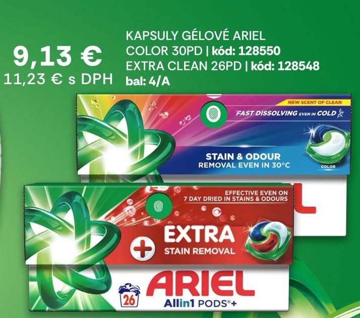 Kapsuly gélové Ariel Color / Extra Clean