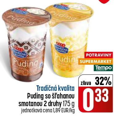 Puding so šľahanou smotanou 2 druhy