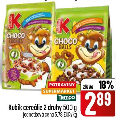cereálie 2 druhy