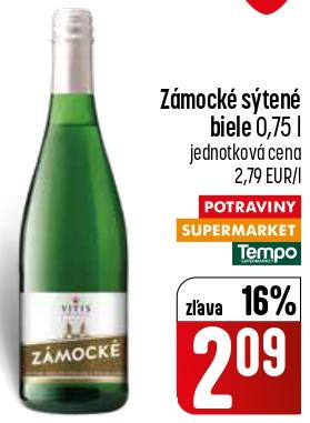 Zámocké sýtené biele