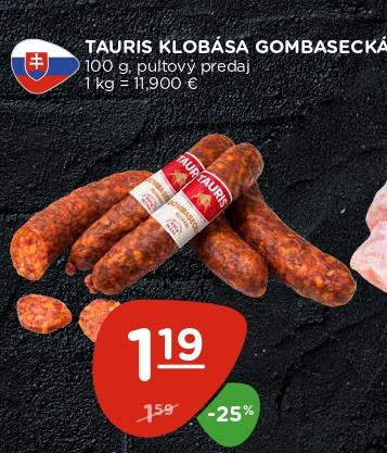 Klobása Gombasecká