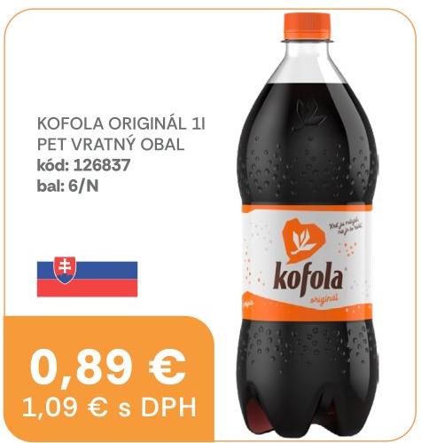 KOFOLA ORIGINÁL 1l PET VRATNÝ OBAL
