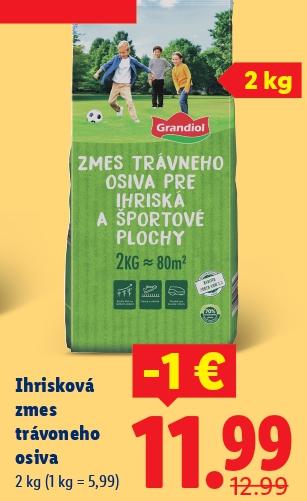 Ihrisková zmes trávneho osiva