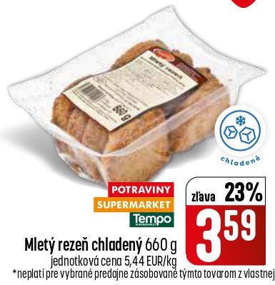 Mletý rezeň chladený
