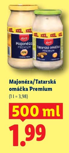 Majonéza/Tatarská omáčka Premium