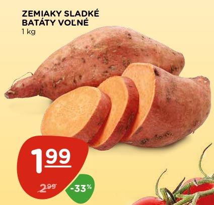 Zemiaky sladké batáty voľné