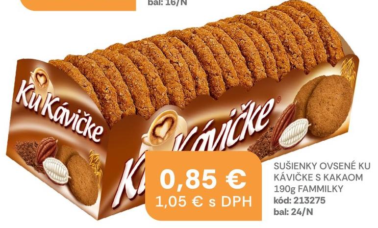 Sušienky ovsené ku kávičke s kakaom
