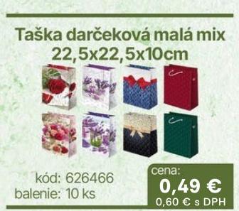 Taška darčeková malá mix