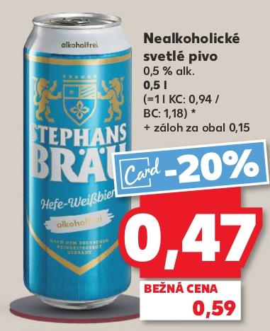 Nealkoholické svetlé pivo