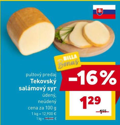 Tekovský salámový syr