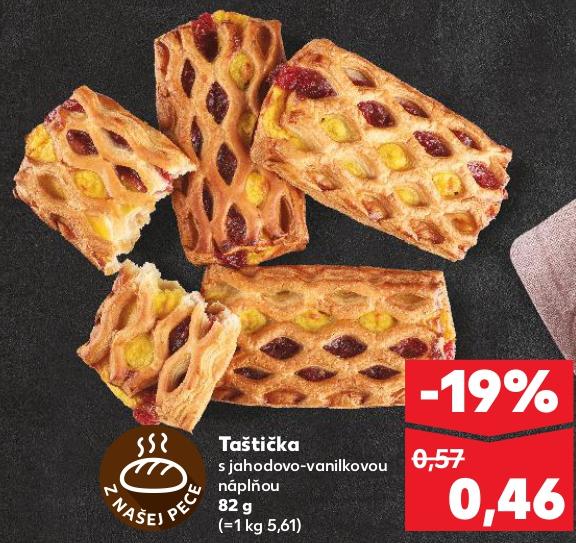 Taštička s jahodovo-vanilkovou náplňou