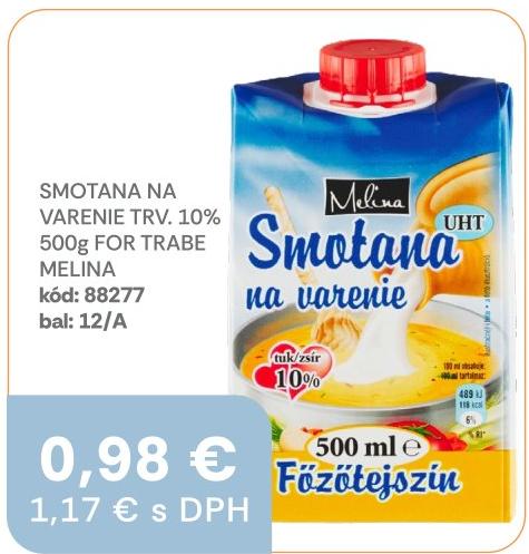 Smotana na varenie trv. 10%
