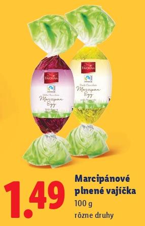 Marcipánové plnené vajíčka