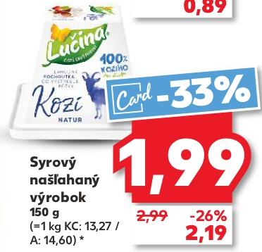 Syrový našľahaný výrobok