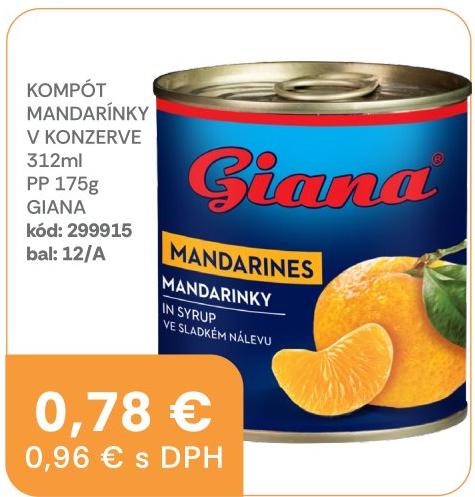 Mandarínky v konzerve