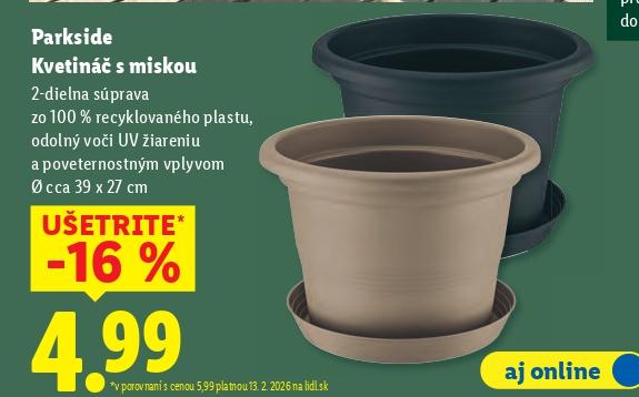 Kvetináč s miskou