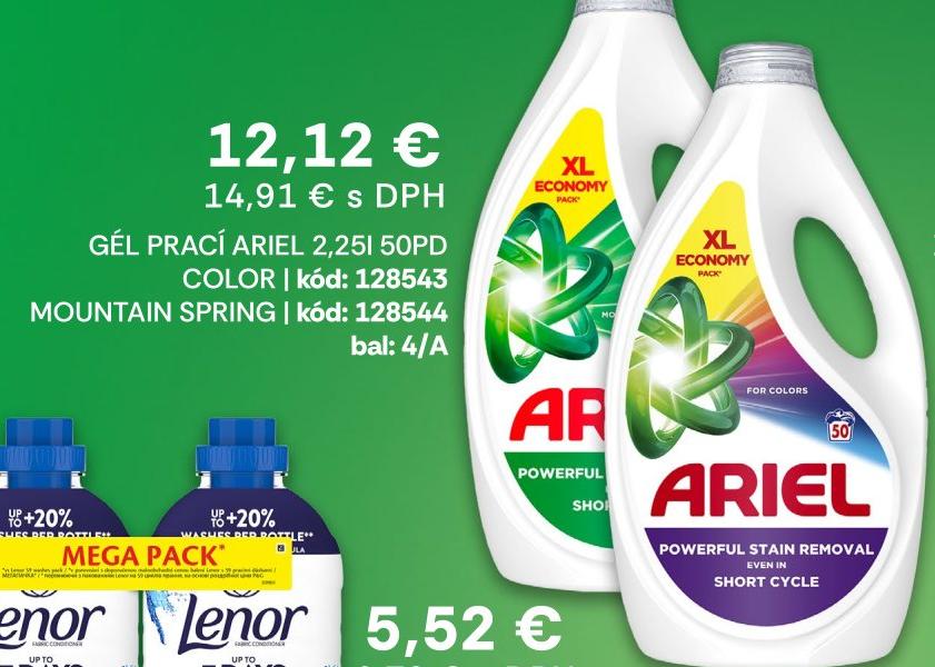 Gél prací Ariel Color / Mountain Spring