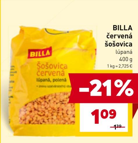 červená šošovica