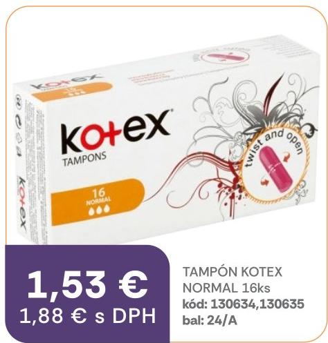 Tampón Kotex Normal 16ks