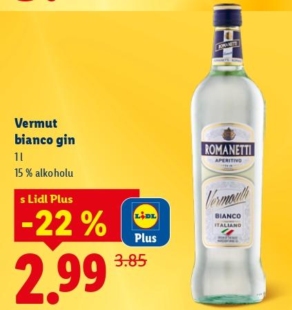 Vermut bianco gin