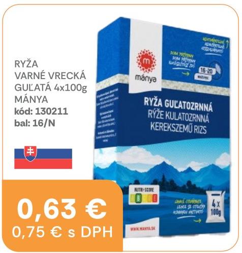 Ryža varné vrecká guľatá 4x100g