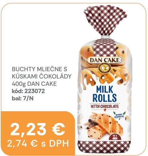 Buchty mliečne s kúskami čokolády