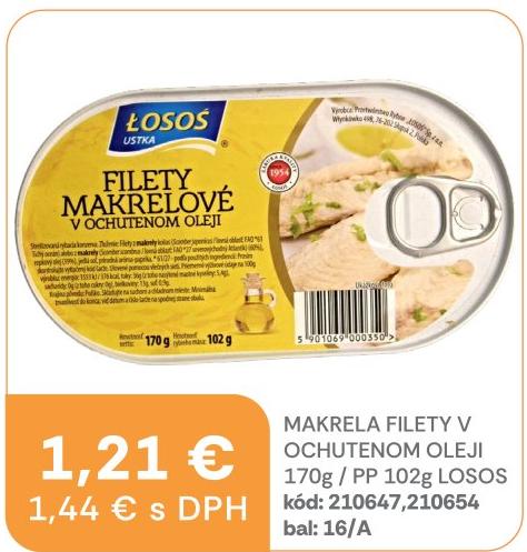Makrela filety v ochutenom oleji