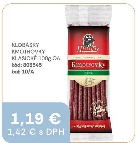 Klobásky kmotrovky klasikc 100g OA