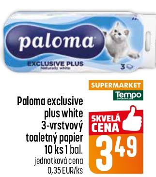 exclusive plus white 3-vrstvový toaletný papier