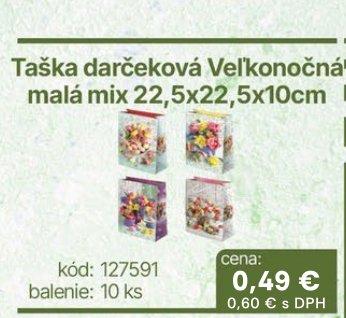 Taška darčeková Veľkonočná malá mix