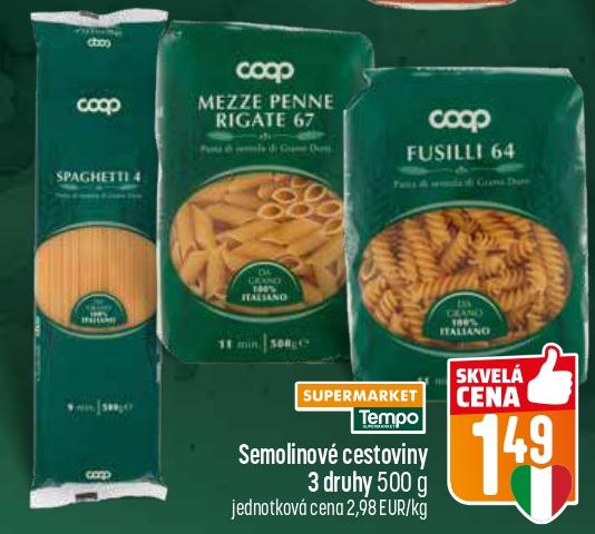 Semolinové cestoviny