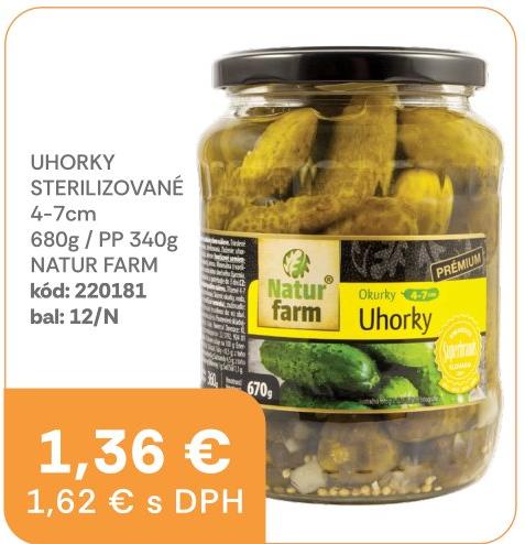 Uhorky sterilizované 4-7 cm