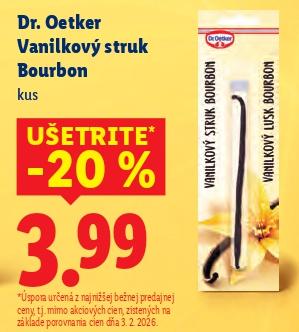 Vanilkový struk Bourbon