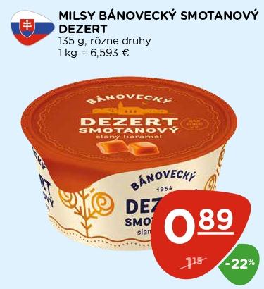 BÁNOVECKÝ SMOTANOVÝ DEZERT