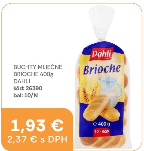 Buchty mliečne Brioche