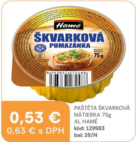 Paštéta škvarcová nátierka