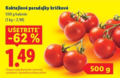 Koktejlové paradajky kríčkové