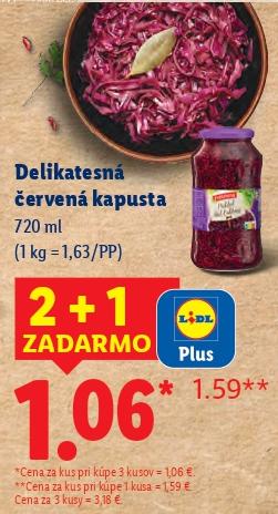 Delikatesná červená kapusta