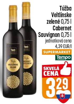 Túžba Veltlínske zelené / Cabernet Sauvignon