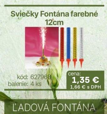 Sviečky Fontána farebné