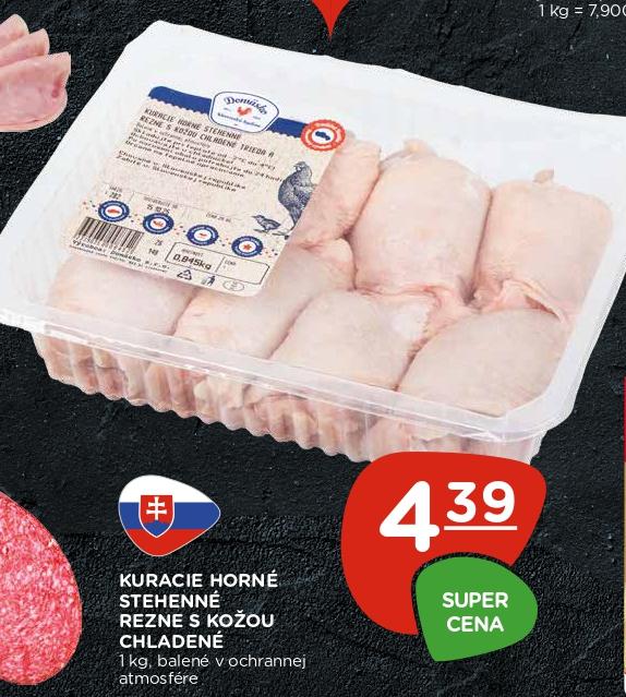 Kuracie horné stehenné rezne s kožou chladené