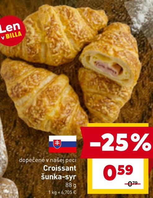 Croissant šunka-syr